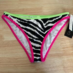 bikini bottom Small California Waves Zebra Black pink Swim separates